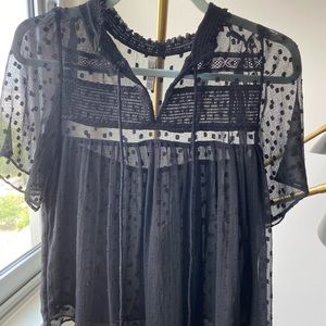 Black Mesh Top